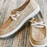 Stretch Canvas Loafers with Wide Fit and Cushioned Insole for Women