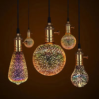 E27 Firework Starburst LED Bulb with Vintage Edison Filament Design for Home Lighting