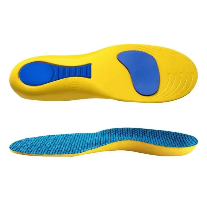 Arch Support Insoles with Cushioned Heel Cup and Moisture Wicking Top Layer