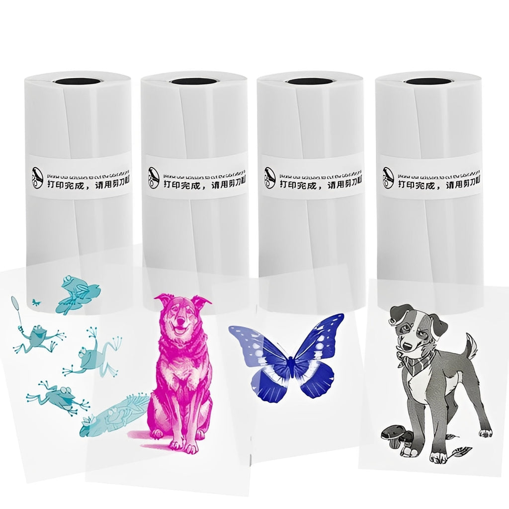 Inkless Thermal Sticker Printer with Bluetooth, Portable Photo Printer
