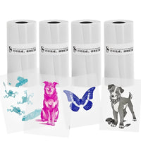 Inkless Thermal Sticker Printer with Bluetooth, Portable Photo Printer