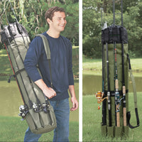Fishing Rod Carrier Bag with Tackle Storage