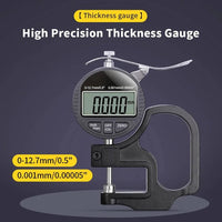Digital Thickness Gauge with LCD Screen and Metric Imperial Reading