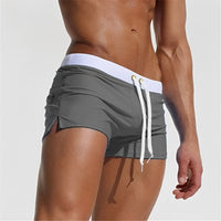 Quick-Dry Swim Trunks with Elastic Waistband for Men