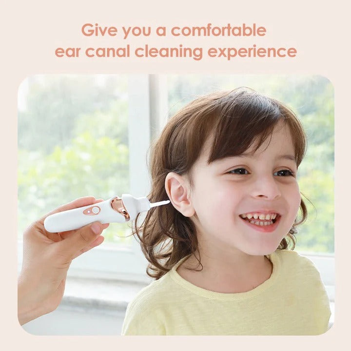 Rechargeable Ear Wax Support Cleaner with Low Noise Motor and Soft Silicone Tips