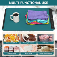 Foldable Electric Food Warming Mat with Temperature Control, and Auto Shutoff