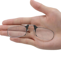 Clip On Nose Reading Glasses with Retractable Case