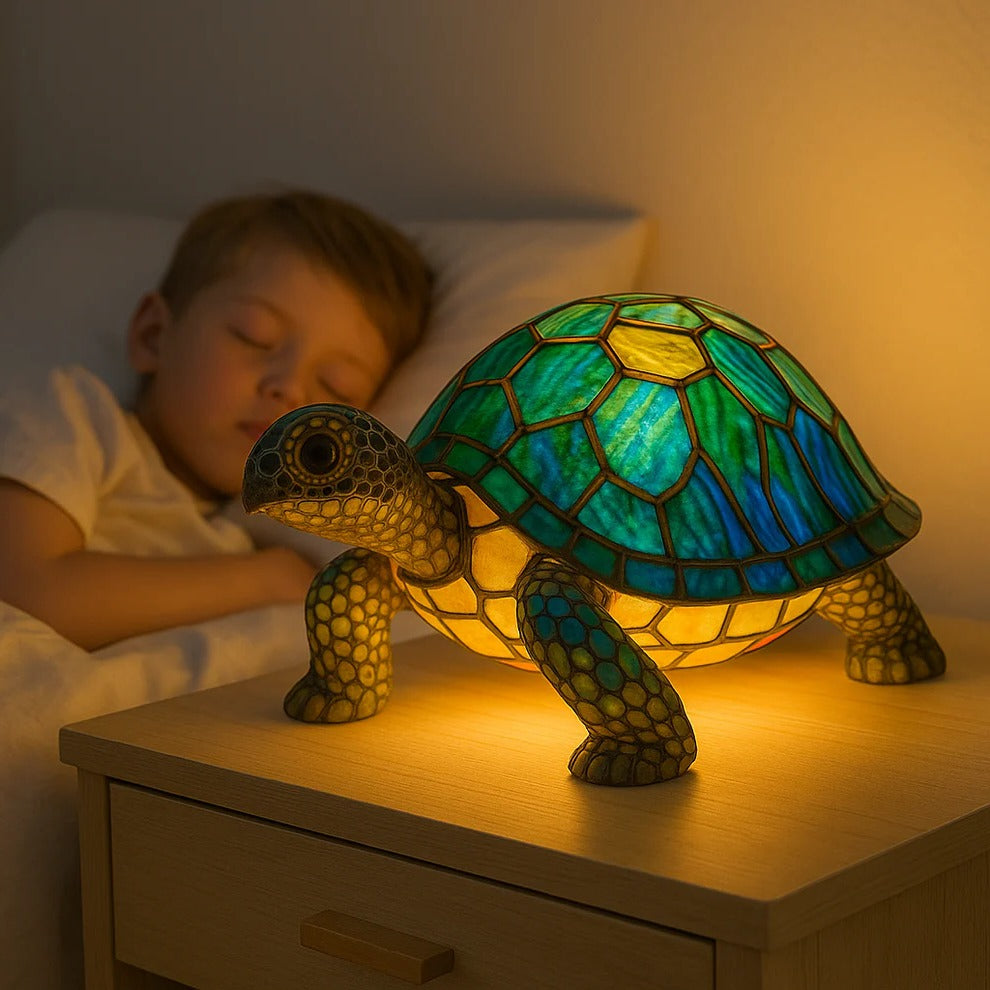 Turtle Shaped Table Lamp with Warm Ambient Light for Home Decor