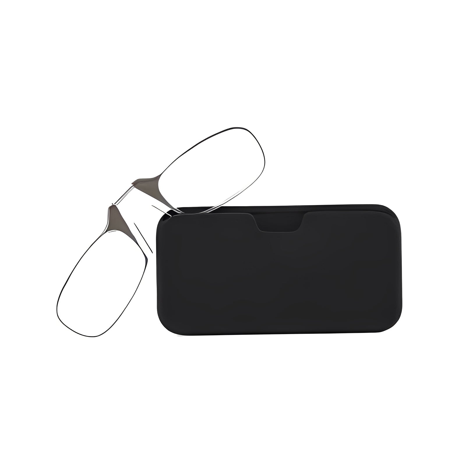 Clip On Nose Reading Glasses with Retractable Case