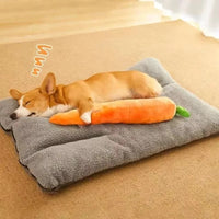 Oversized Plush Carrot Dog Toy with Sound for Puppies and Adult Dogs