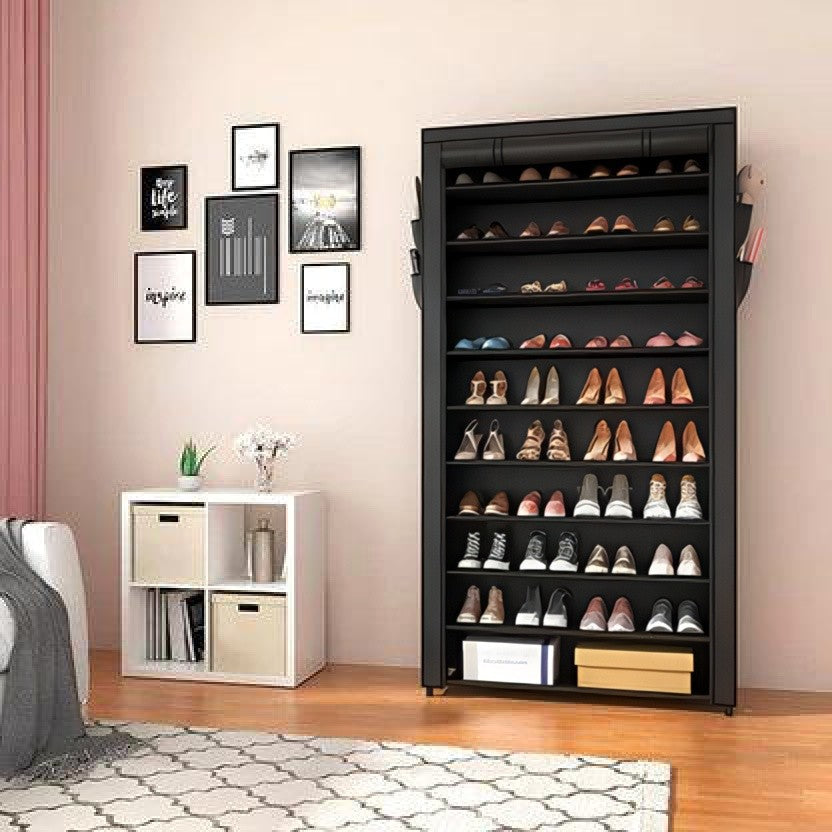 Stackable Shoe Rack Organizer with Vertical Space Saving Design