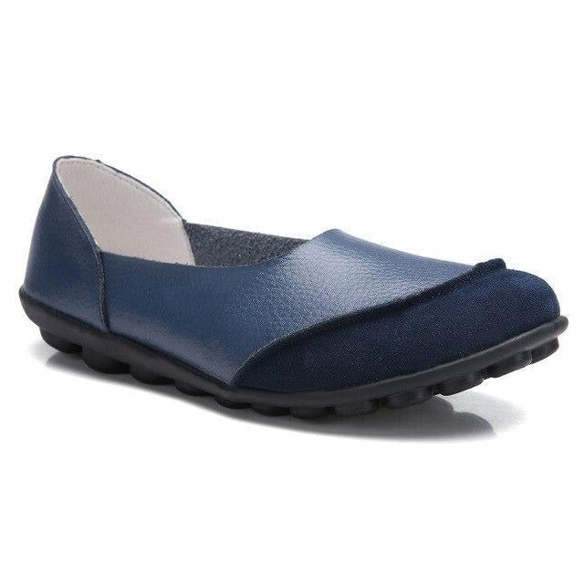 Ladies Broad Width Suede Moccasin Loafers with Soft Cushioned Insole