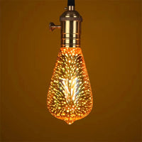 E27 Firework Starburst LED Bulb with Vintage Edison Filament Design for Home Lighting
