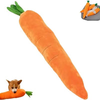 Oversized Plush Carrot Dog Toy with Sound for Puppies and Adult Dogs