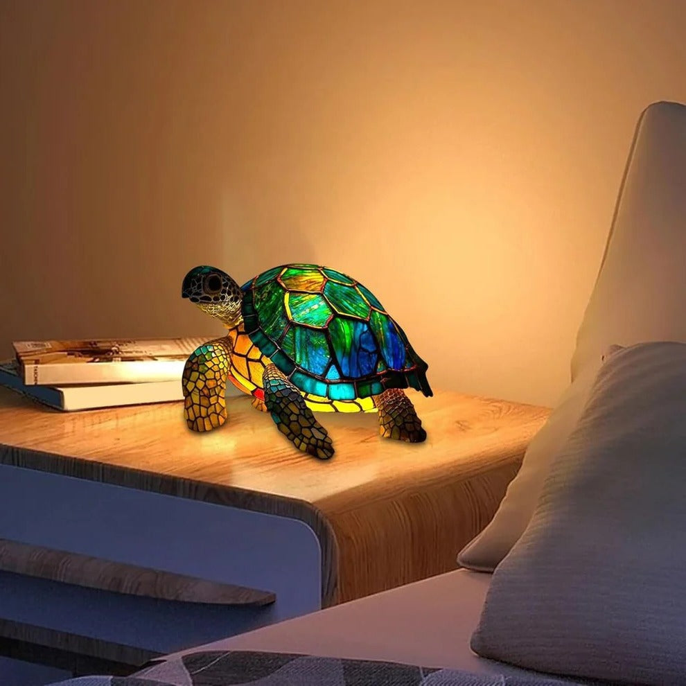 Turtle Shaped Table Lamp with Warm Ambient Light for Home Decor