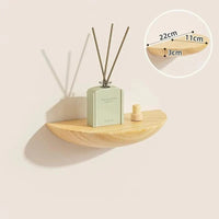 Wall Mounted Half Round Wooden Shelf for Decorative Display