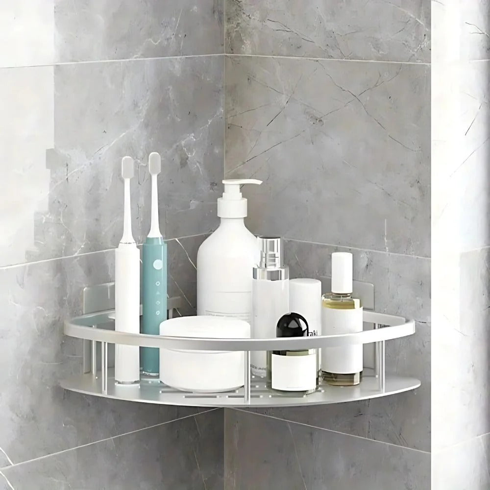 Curved Shower Caddy for Bathroom Corner Storage
