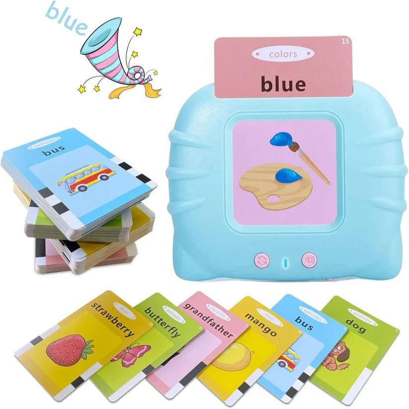 Talking Flash Card Set with 112 Cards and 224 Words for Early Learners