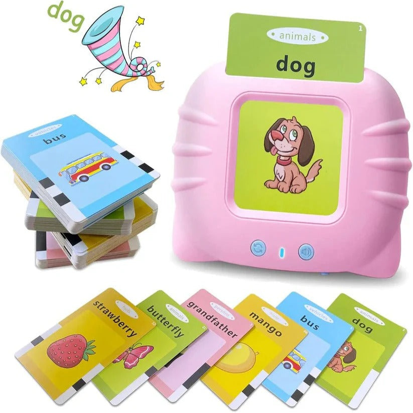 Talking Flash Card Set with 112 Cards and 224 Words for Early Learners