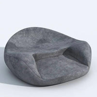 Ergonomic Floor Seat Cushion with Curved Back Support and Washable Cover and Grip Base