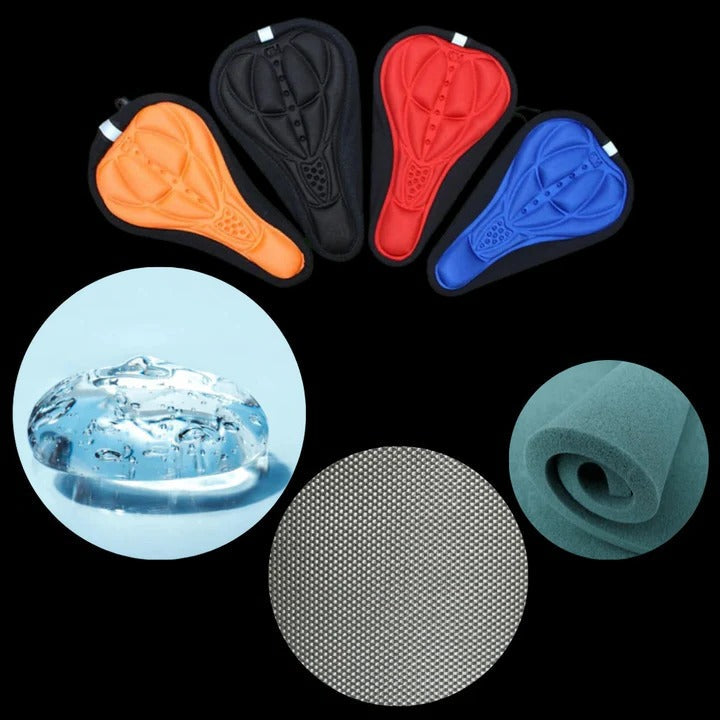 Gel Padded Bicycle Seat Cover with Shock Absorbing Cushion