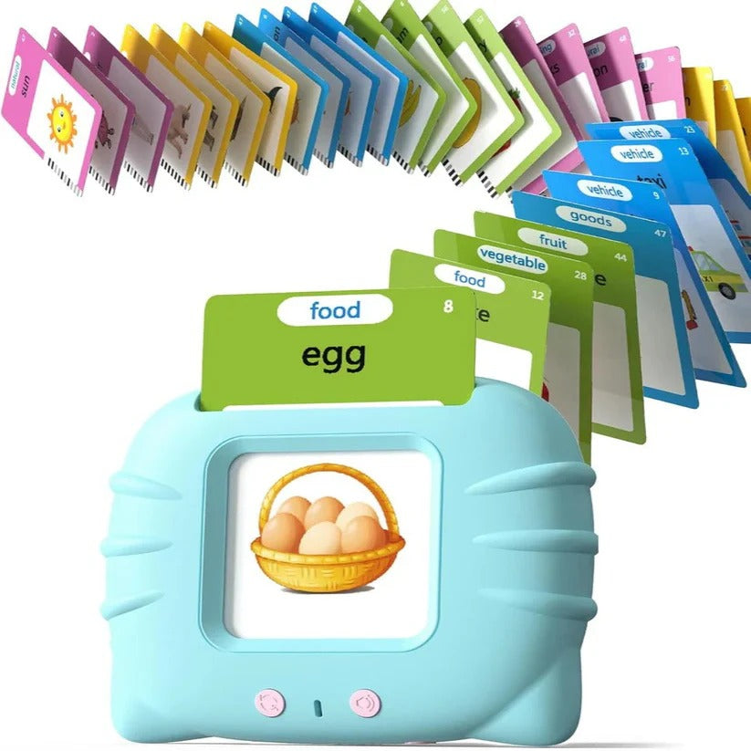 Talking Flash Card Set with 112 Cards and 224 Words for Early Learners