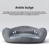 Ergonomic Floor Seat Cushion with Curved Back Support and Washable Cover and Grip Base