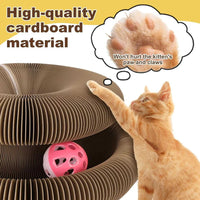 Cat Scratching Pad with Rolling Ball Track, 2 Pack Interactive Set