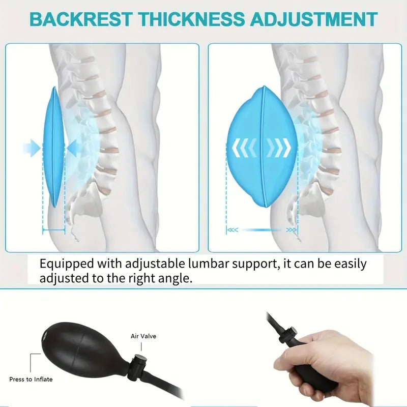 Heated Back Massager Cushion with Vibration and Lumbar Support
