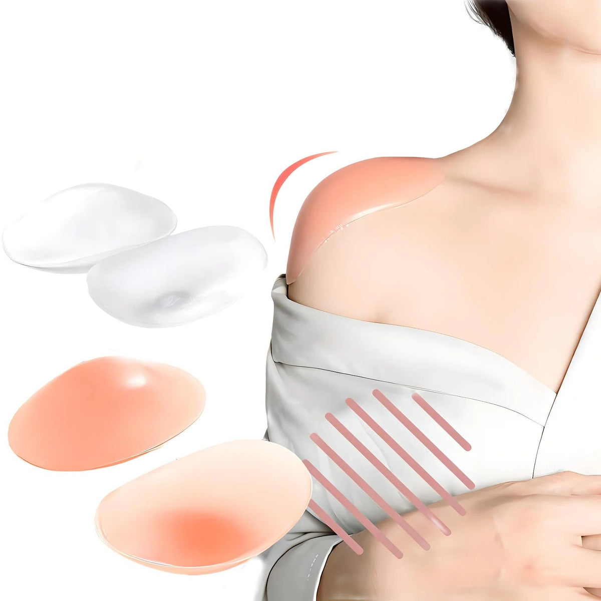 Breathable Shoulder Pads for Women with Non Slip Silicone Grip