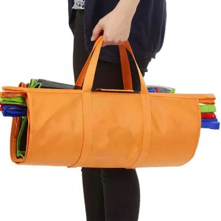 Foldable Cart Tote Bag with Insulated Compartments