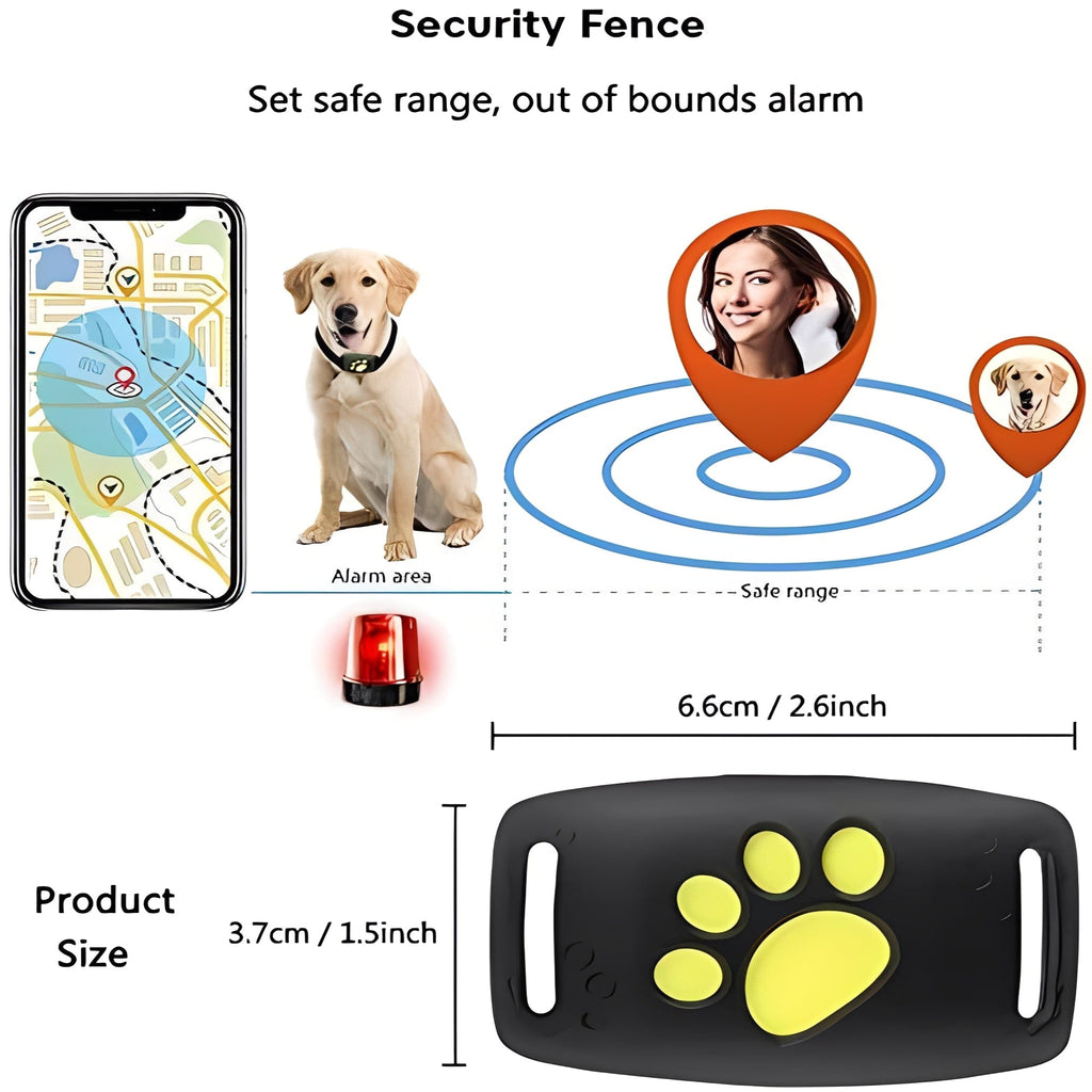 GPS Pet Collar with Real Time Tracking and Geo Fence Alerts