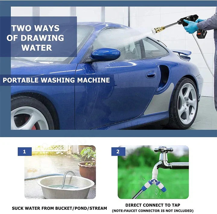 Cordless Electric Cleaning Washer with Two Swappable Batteries