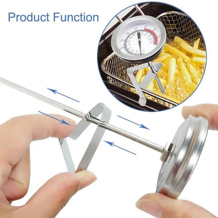 Long Probe Cooking Thermometer for Frying Candy and Oil Temps