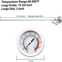 Long Probe Cooking Thermometer for Frying Candy and Oil Temps