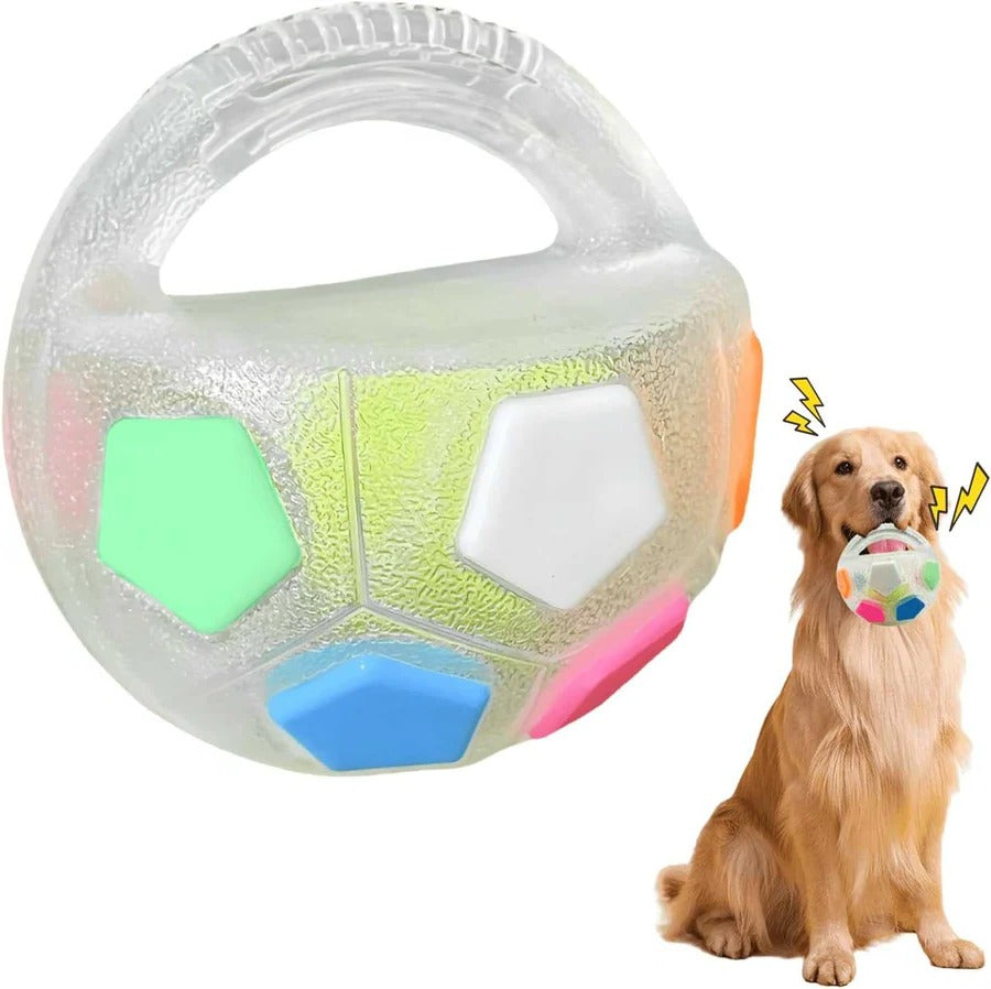 Heavy Duty Rubber Football Chew Toy with Ball in Bottle Design