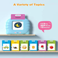 Talking Flash Card Set with 112 Cards and 224 Words for Early Learners