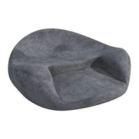 Ergonomic Floor Seat Cushion with Curved Back Support and Washable Cover and Grip Base