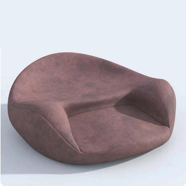 Ergonomic Floor Seat Cushion with Curved Back Support and Washable Cover and Grip Base