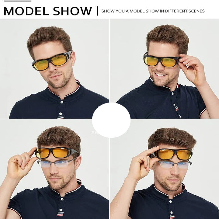 Anti Glare Night Vision Glasses with Tinted Lenses