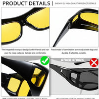 Anti Glare Night Vision Glasses with Tinted Lenses