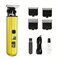 Rechargeable Hair Clippers with LED Battery Display and 4 Guide Combs