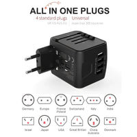 Universal Travel Power Adapter with USB Charging Ports