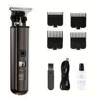 Rechargeable Hair Clippers with LED Battery Display and 4 Guide Combs