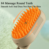 3-in-1 Pet Grooming Brush with Steam Spray and De-Shedding Comb