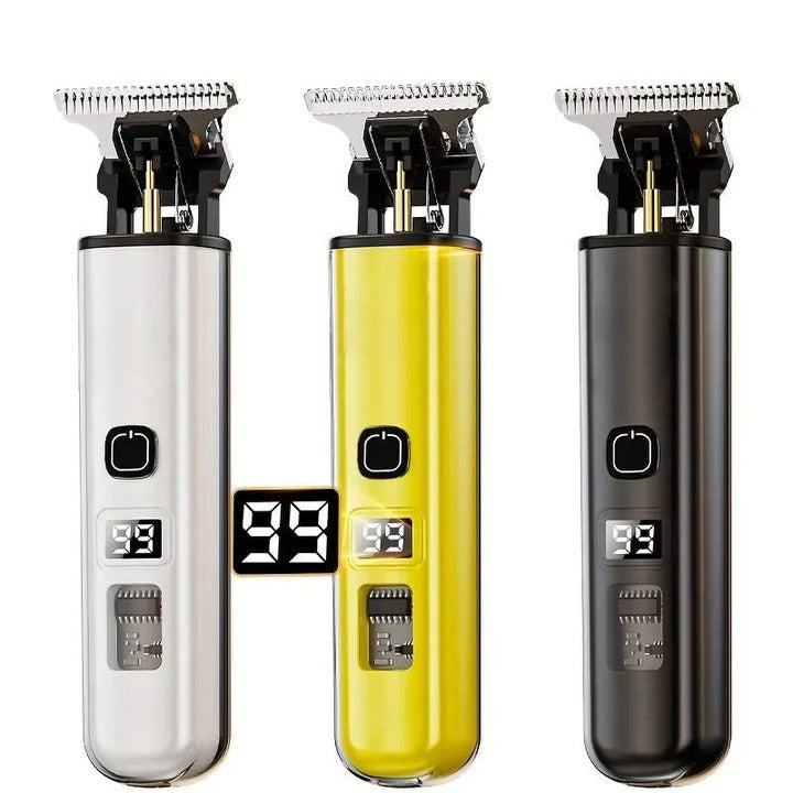 Rechargeable Hair Clippers with LED Battery Display and 4 Guide Combs