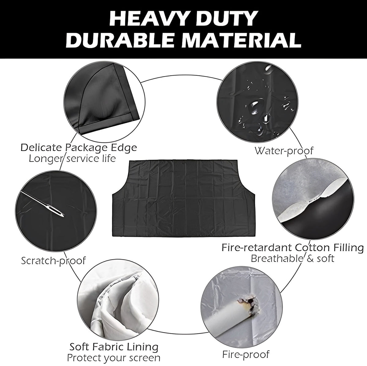 Magnetic Car Windshield Cover with Sun Protection Support