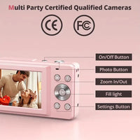 Vintage Style Compact Digital Camera with LCD Screen