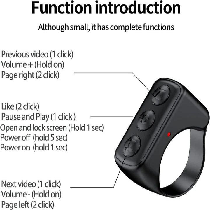 Scrolling Ring Remote Control for Social Media Reels