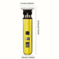 Rechargeable Hair Clippers with LED Battery Display and 4 Guide Combs